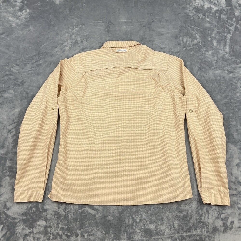 ExOfficio Shirt Womens Sz Medium Orange Long Sleeve Vented Hiking Outdoor Travel - Picture 2 of 11